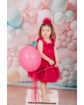 Φόρεμα από τούλι σατέν Magenta Φόρεμα από τούλι σατέν Magenta